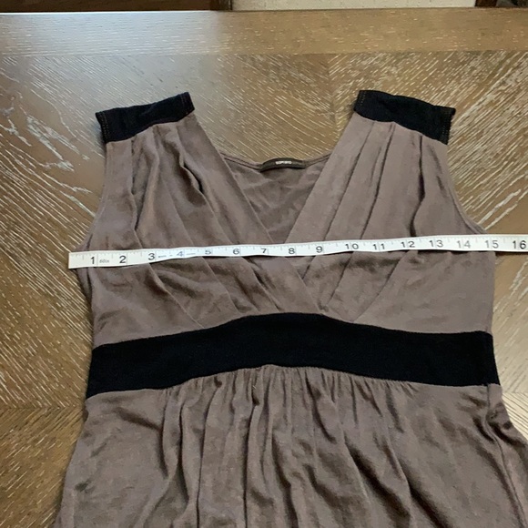 Soprano tan and black color block sleeveless dress. Small - Picture 15 of 17